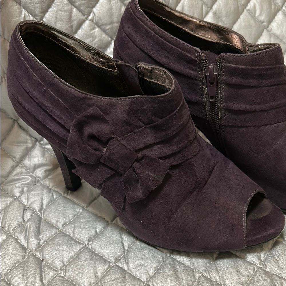 Rampage Dark Purple Heeled Boots
